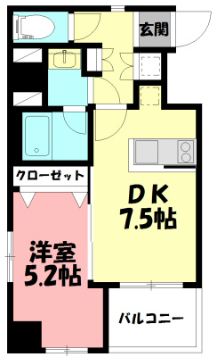 ヴェルト湘南茅ヶ崎 403号室 間取り