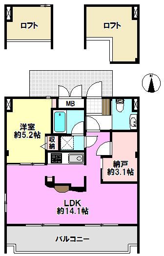 シェルコート 309号室 間取り