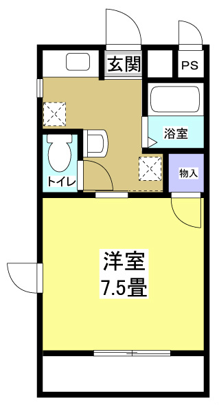 ベェーベ1996 302号室 間取り