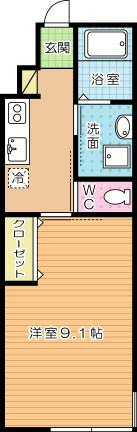 Ｌｕｎａ　Ｊｅｗｅｌ（ルナ・ジュエル） 201号室 間取り