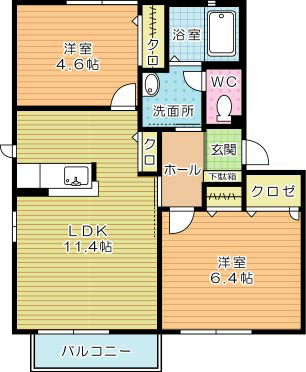 マメゾン志井　 202号室 間取り