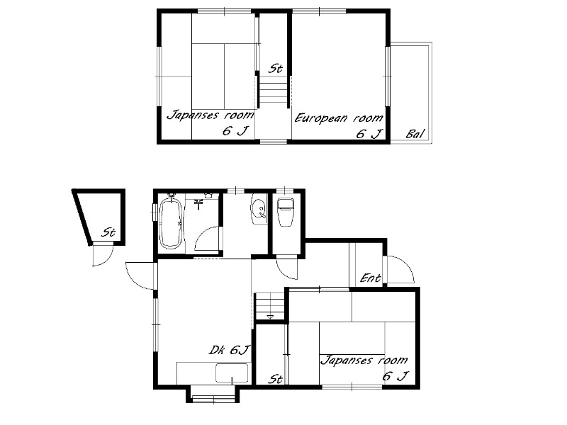 宝殿一戸建貸家 間取り図