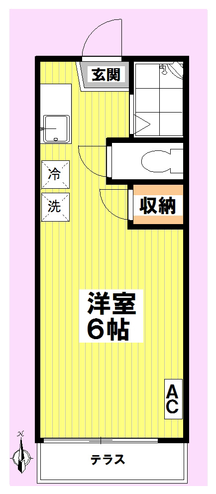 ベルハウス南台 105号室 間取り