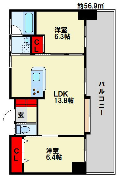 ヴェールヴァン田町 間取り図