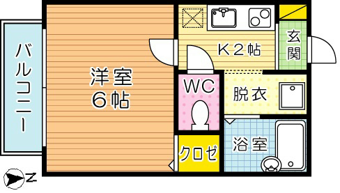 プランドール宇佐町 202号室 間取り