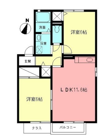 アゼリアC 101号室 間取り