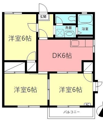 クレールIZUMI 201号室 間取り