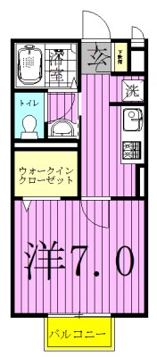 パテオ紙敷 101号室 間取り