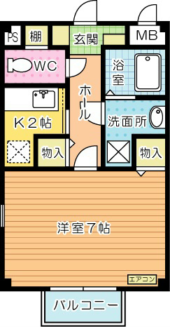 ヴィラージュＤ 203号室 間取り