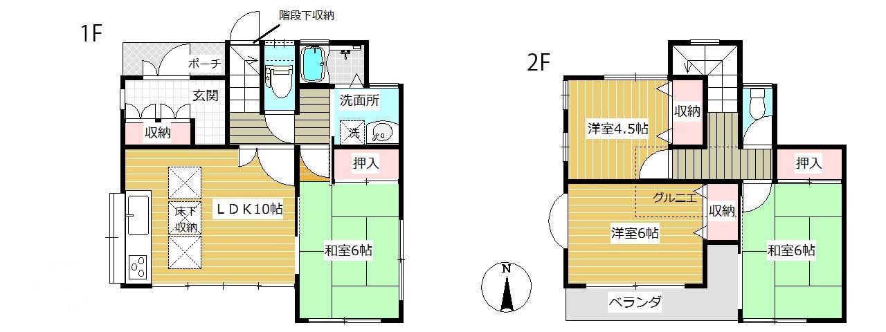 牛沼岩田邸貸家 間取り