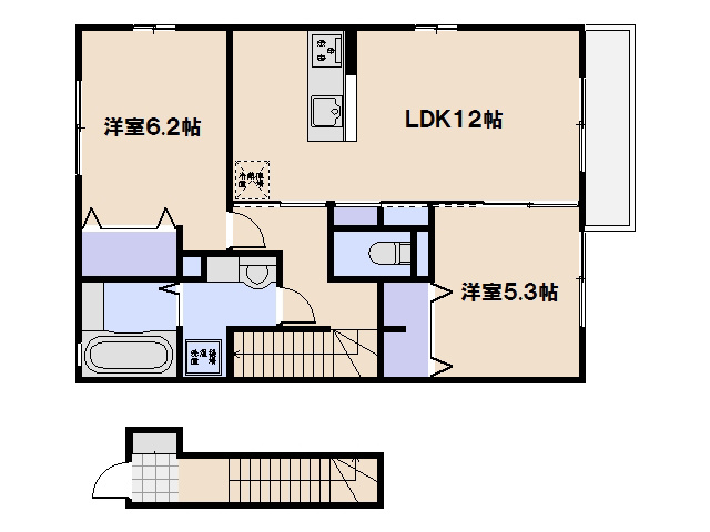 グランラフィーネ A棟 201号室 間取り