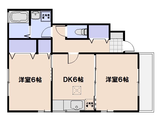 ヴィラ住吉　A棟 101号室 間取り