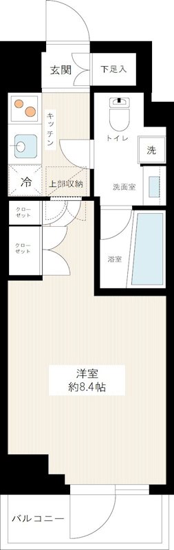 ＡＸＡＳ木場ＡｓｙｌＣｏｕｒｔ 0309号室 間取り