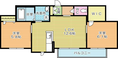 クロシェット 302号室 間取り