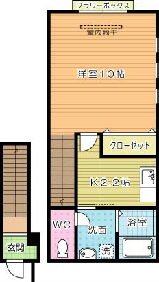 Ｒａｄｉａｎｃｅ（ラディアンス） 202号室 間取り