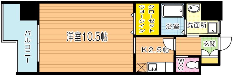 グランエスパシオ浅野 206号室 間取り