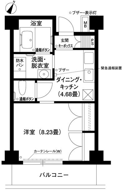 芦谷の杜 206号室 間取り
