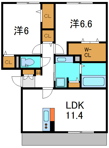 セゾン・クレール Ⅰ棟 間取り図