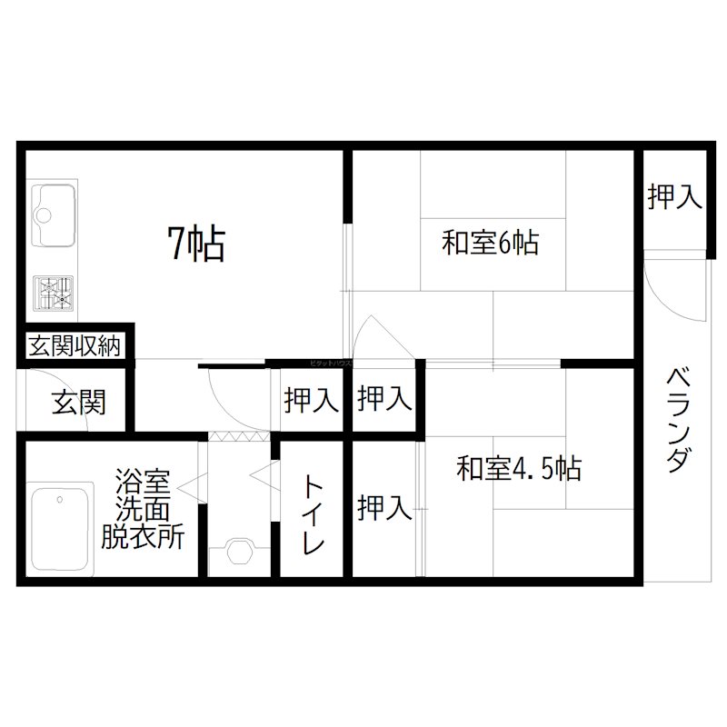 ヴィラ司 間取り図