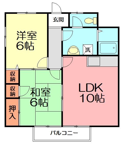 グリーンヴィレッジ 202号室 間取り