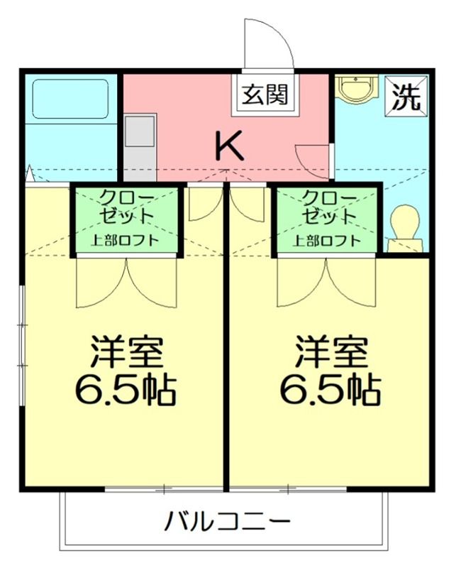 明智鴨宮アパート 205号室 間取り