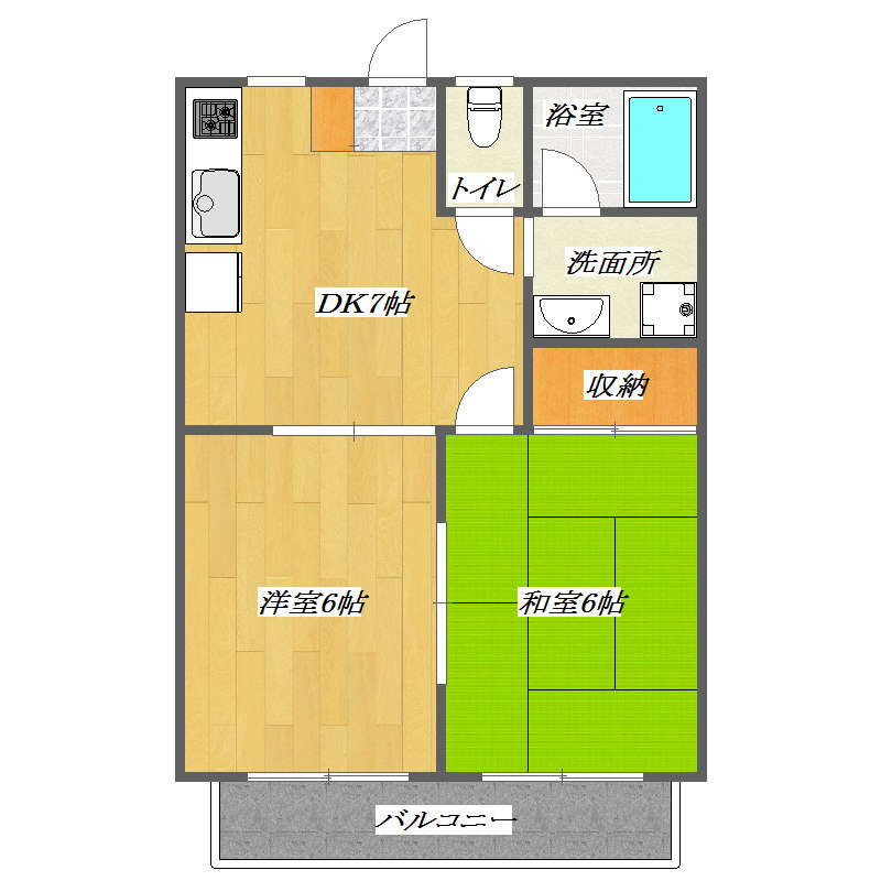 第３中川ハイツ 間取り図