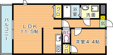 MDIカーサラヴァンダ黒崎 間取り図