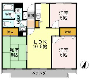 湘南藤沢ユーマンション 106号室 間取り