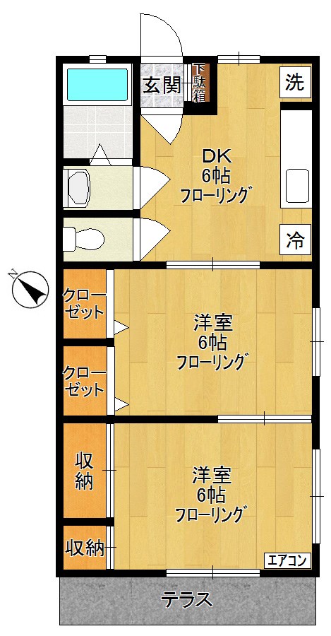 ドリームファーム 105号室 間取り