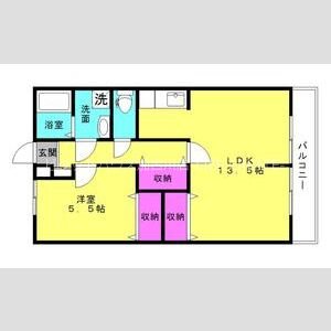 サンシティキタマチD棟 間取り図