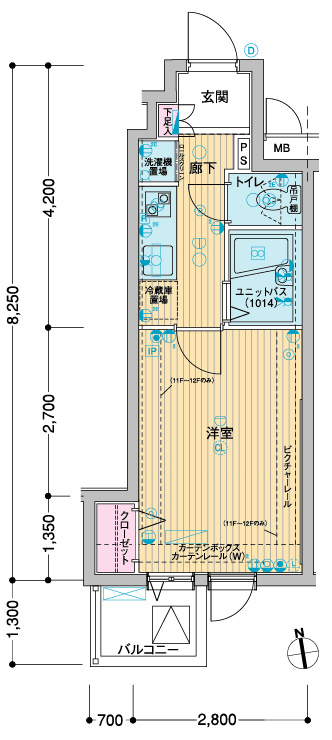 メインステージ東神田Ⅱ 間取り
