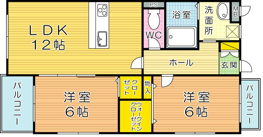 エルティアラ上富野 305号室 間取り