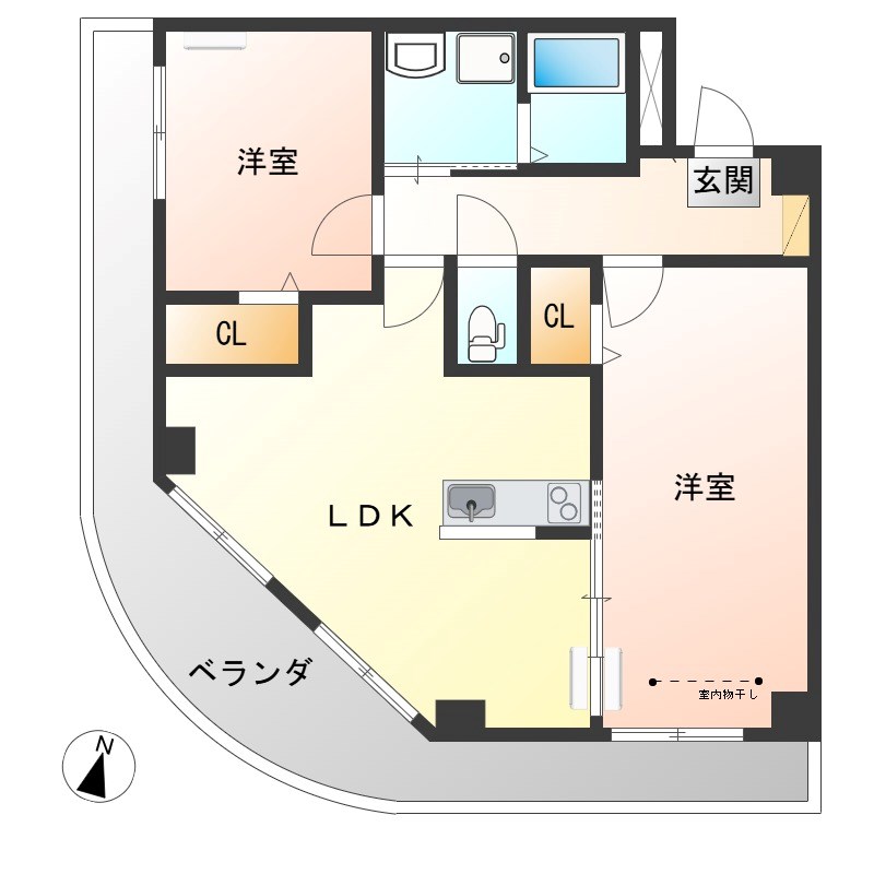 ファイブシティ 705号室 間取り