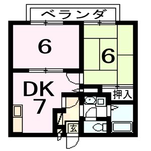 サンライフ上桂 202号室 間取り