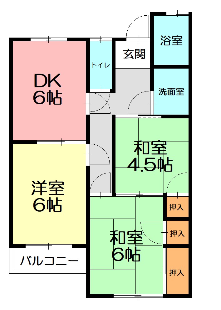 達上ケ丘ハイツ Ａ202号室 間取り