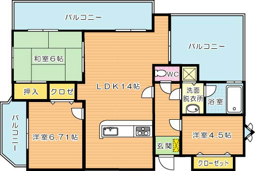 イマージュアークヒルズ黒崎西 間取り図