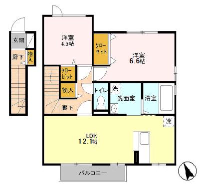 桜 201号室 間取り
