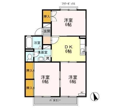 タウンハウス愛野公園 Ｃ 間取り図