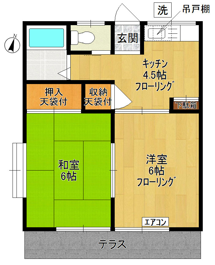 コーポゆう 101号室 間取り