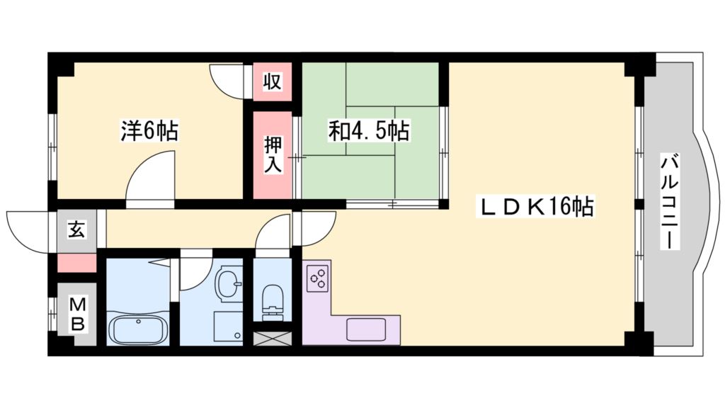 プリオール宝殿 間取り図