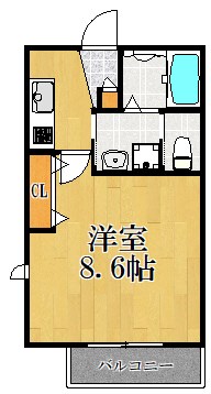 La fontaine　横浜／鶴見 201号室 間取り