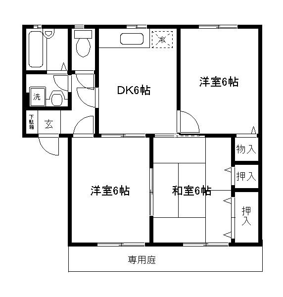 ウエスト二番館 間取り図