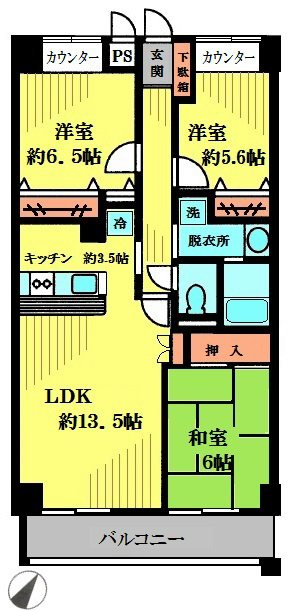 コモン・シード新百合 104号室 間取り
