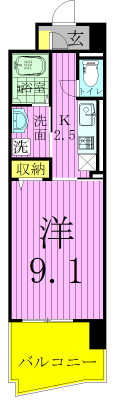202号室 間取り