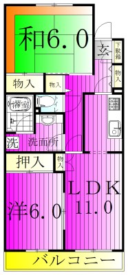102号室 間取り