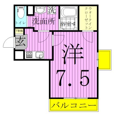 エスポワール馬橋 404号室 間取り