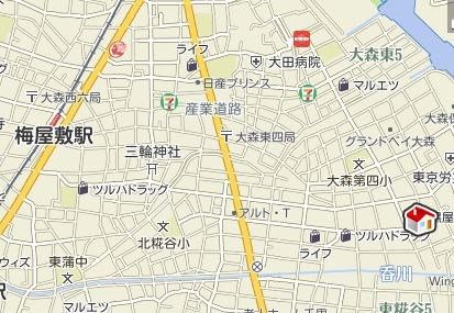 フローラ大森南 地図（共通）