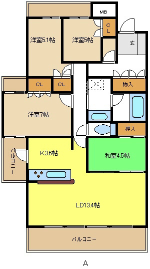 東山公園レジデンス 間取り