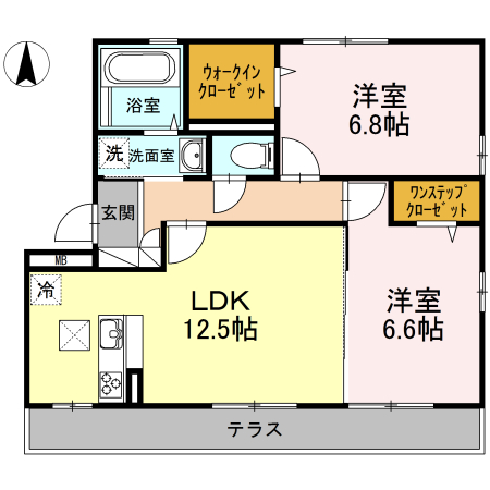 クオーレ・YⅡ 101号室 間取り