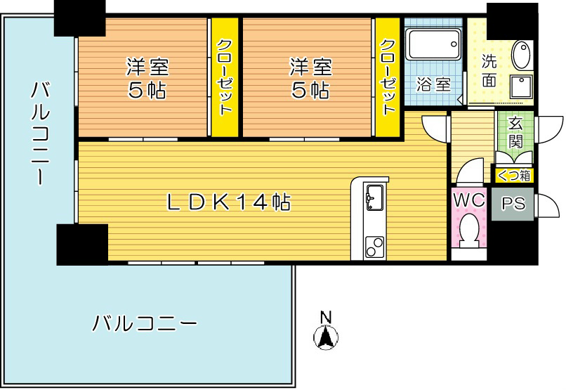 ロイヤルノースナイン 1501号室 間取り